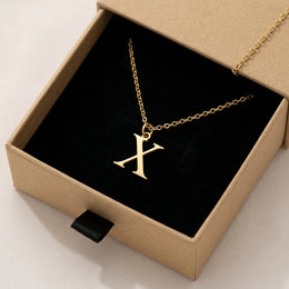 X Necklace | Initial & Letter X Pendant, Gold & Silver