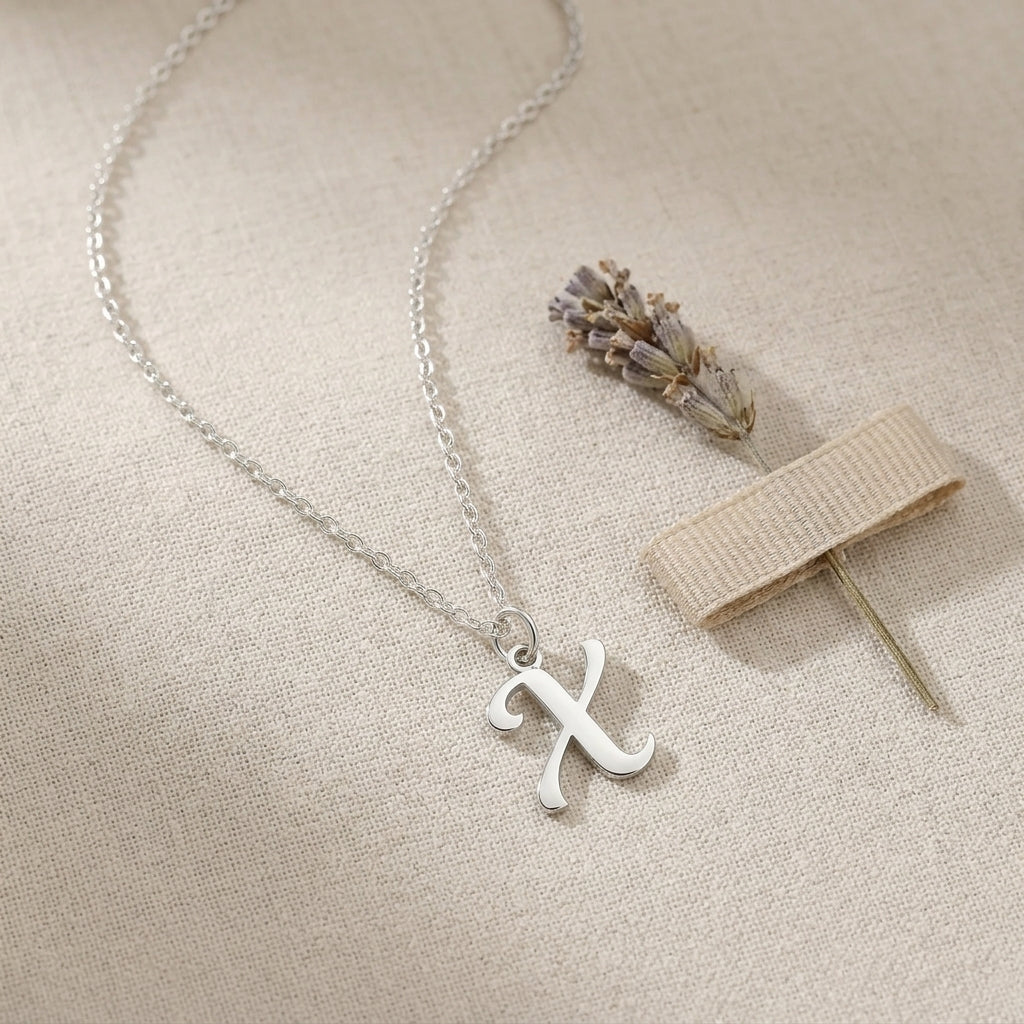 X Necklace | Initial & Letter X Pendant, Gold & Silver