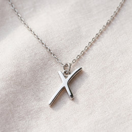X Necklace | Initial & Letter X Pendant, Gold & Silver