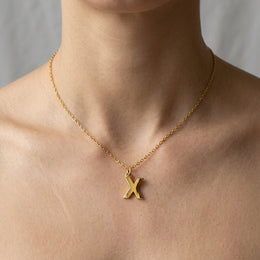 X Necklace | Initial & Letter X Pendant, Gold & Silver