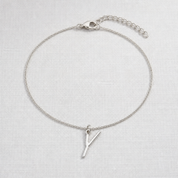 Y Bracelet | Initial & Letter Y Charm, Gold & Silver