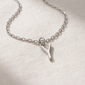 Y Necklace | Initial & Letter Y Pendant, Gold & Silver