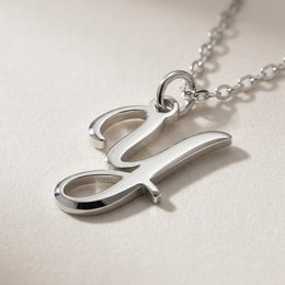 Y Necklace | Initial & Letter Y Pendant, Gold & Silver