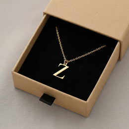 Z Necklace | Initial & Letter Z Pendant, Gold & Silver