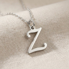 Z Necklace | Initial & Letter Z Pendant, Gold & Silver