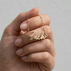 Zach Name Necklace | 18ct Gold, Silver & Vermeil | Ready to Ship