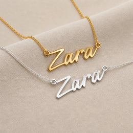 Zara Name Necklace | 18ct Gold, Silver & Vermeil | Ready to Ship