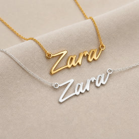 Zara Name Necklace | 18ct Gold, Silver & Vermeil | Ready to Ship