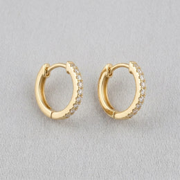 Zirconia Hinged Huggie Earrings - Stylish Jewelry for All Occasions