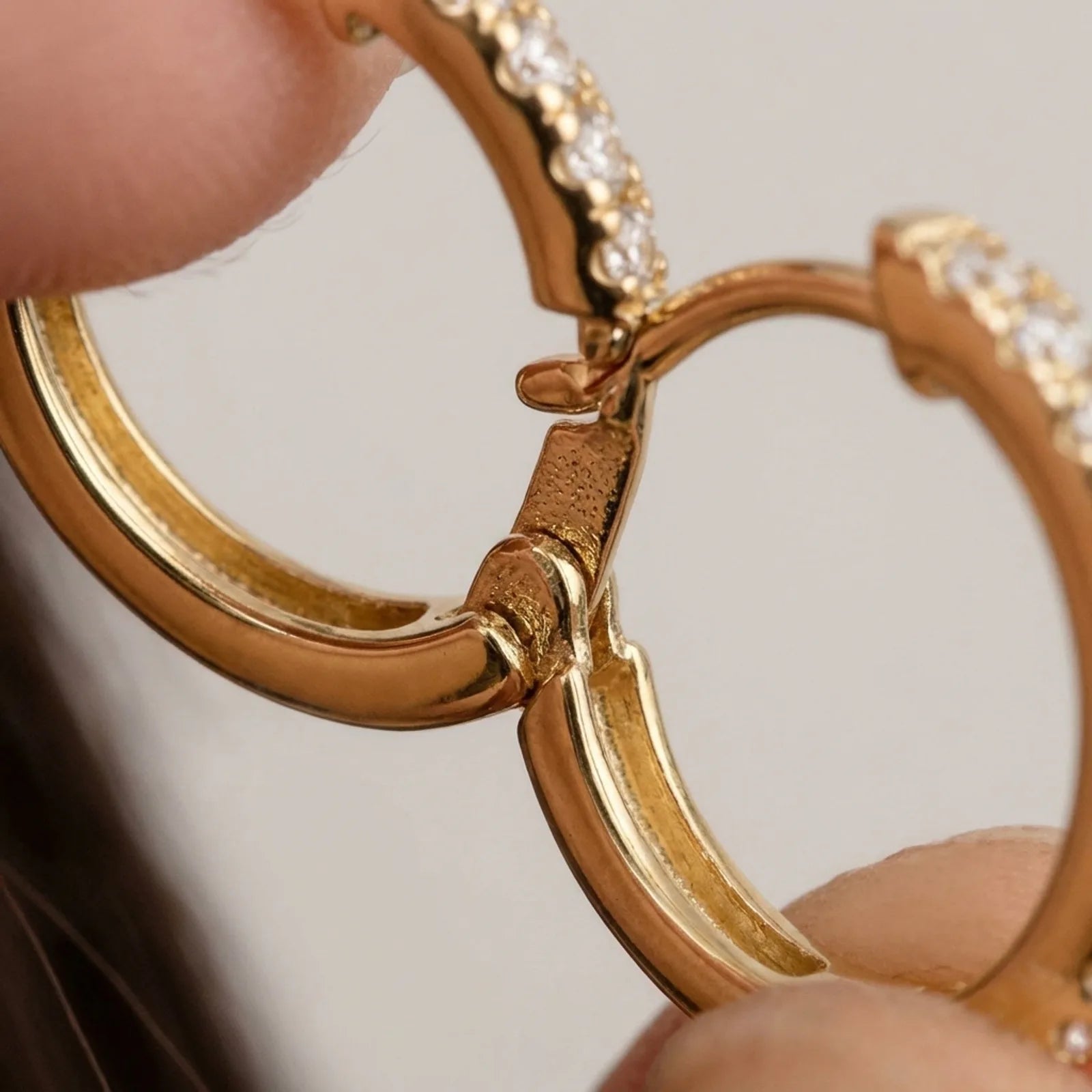 Zirconia Hinged Huggie Earrings - Stylish Jewelry for All Occasions