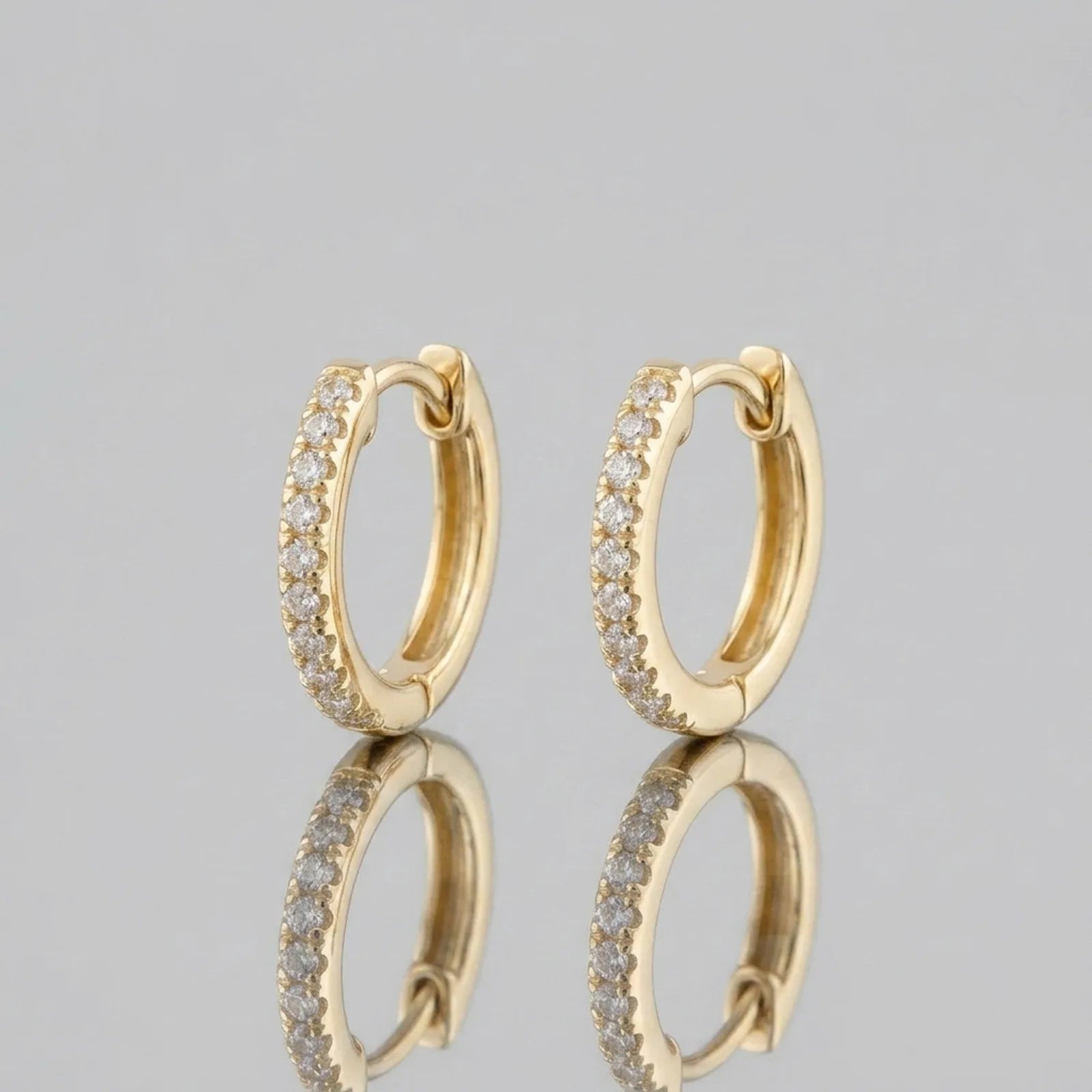 Zirconia Hinged Huggie Earrings - Stylish Jewelry for All Occasions