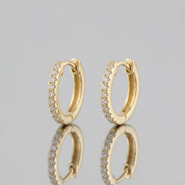 Zirconia Hinged Huggie Earrings - Stylish Jewelry for All Occasions