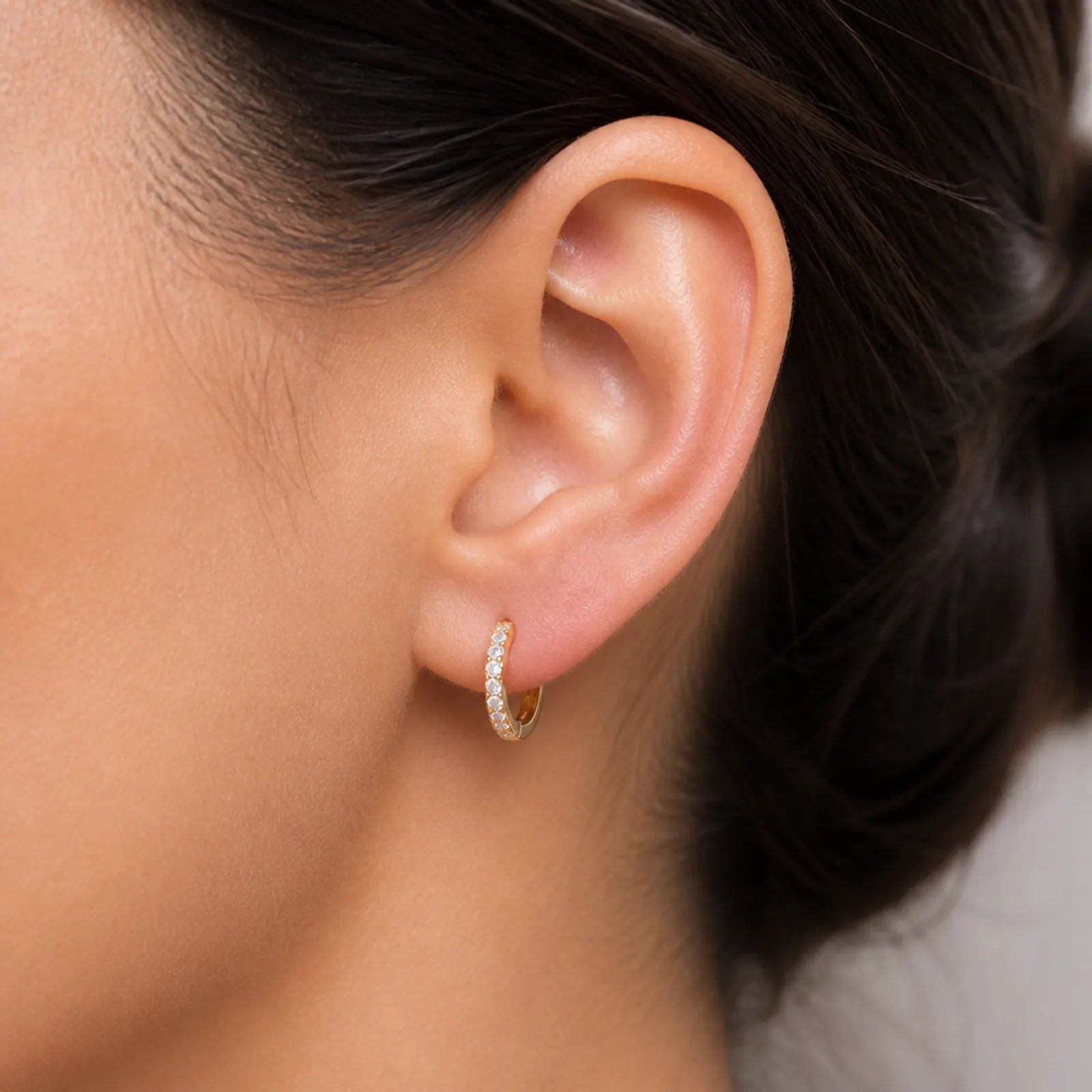 Zirconia Hinged Huggie Earrings - Stylish Jewelry for All Occasions