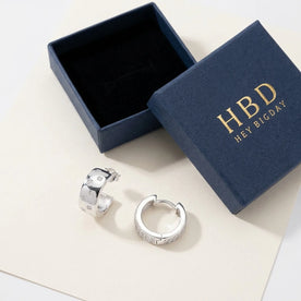 Cubic Zirconia Star Hoop Earrings – Elegant Polished Hoops with Celestial Detail