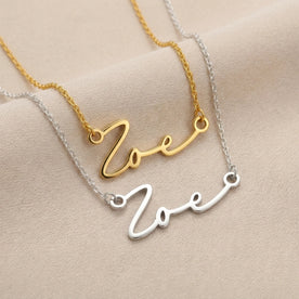 Zoe Name Necklace | 18ct Gold, Silver & Vermeil | Ready to Ship