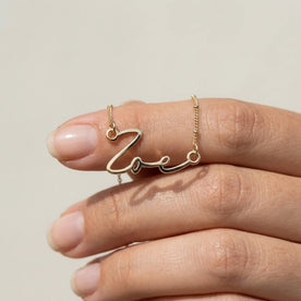 Zoe Name Necklace | 18ct Gold, Silver & Vermeil | Ready to Ship